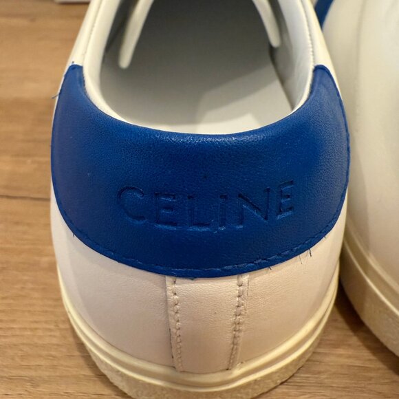 Celine Triomphe TR01L Low Sneaker with Blue Trim (Men's US 8 / Women's US 9.5) - Picture 5 of 6
